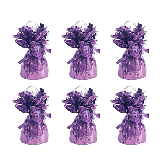 Beistle 6oz. Pink Metallic Wrapped Balloon Weights, 6ct.